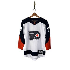 Philadelphia Flyers NHL White Black Orange Jersey Carter Hart 79 Youth L/XL